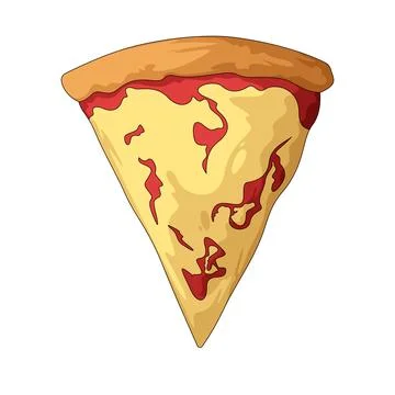 Pizza slice illustration Illustration