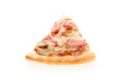 Pizza slice isolated on white background Foto stock