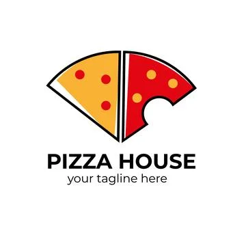Pizza slice logo. A logo perfect to use for your food business Stock Illustration