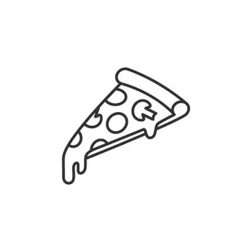 Pizza slice with melting cheese Stock Illustration
