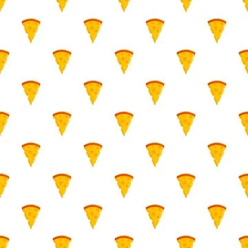 Pizza slice pattern illustrating fast food background Stock Illustration