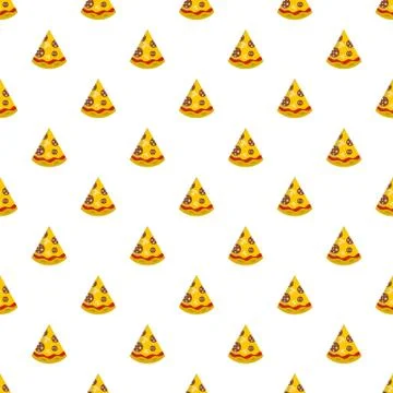 Pizza slice pattern seamless Stock Illustration