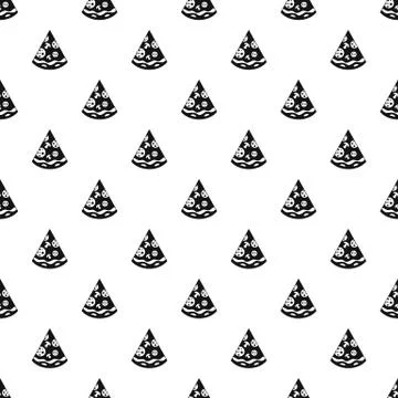 Pizza slice pattern seamless vector Stock Illustration