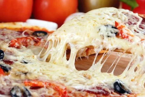 Pizza slice Stock Photos