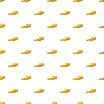 Pizza slice seamless pattern background fast food illustration Illustrazione stock
