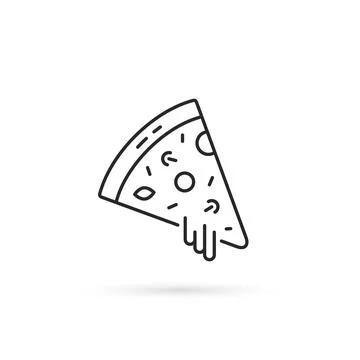 Pizza slice like thin line icon Stock Illustration