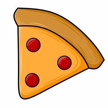 Pizza slice vector icon Stock Illustration