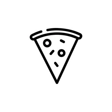 Pizza slice vector icon line style Stock Illustration