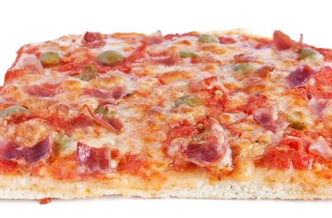 Pizza sliced Stock Photos