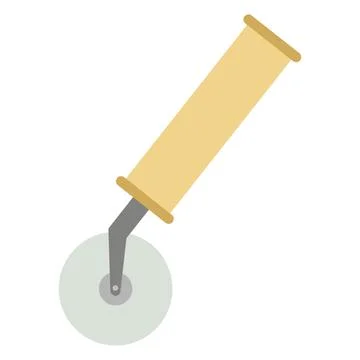 Pizza slicer flat clipart vector illustration Stock Illustration