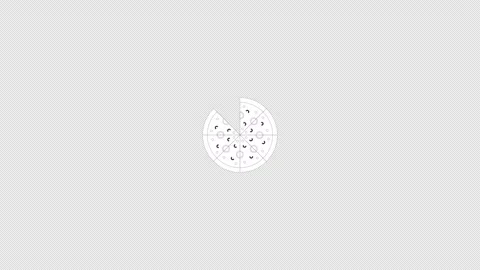 Pizza slices disappointing loading animation black and white Stock Footage 300299587