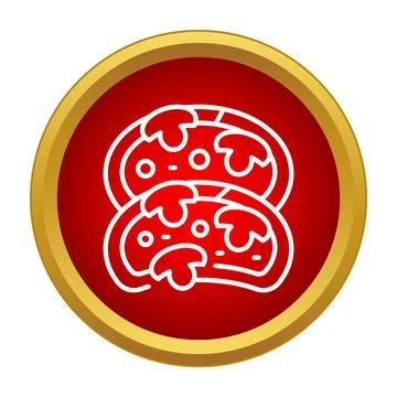 Pizza slices icon representing fast food delivery Stockillustratie