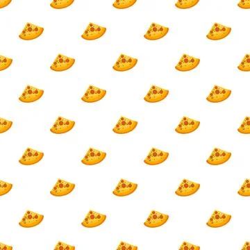 Pizza slices pattern forming a repeating food background Stock Illustration