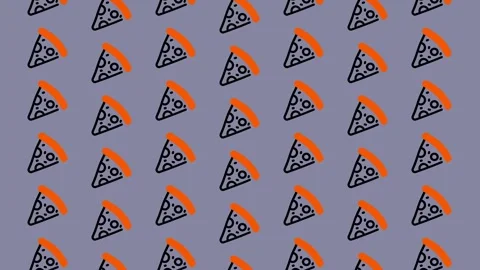 Pizza Slices Pattern on Purple Background. Stock Footage 325389367
