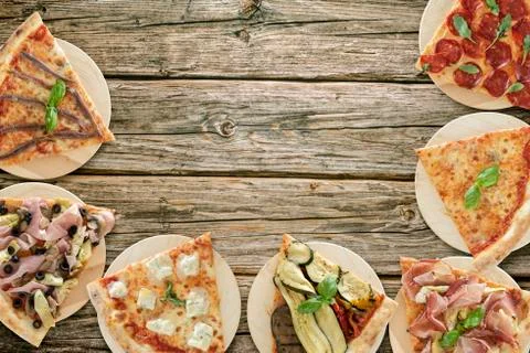 Pizza slices Stock Photos