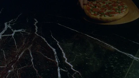 Pizza Slide Crust A Stock Footage 111830221