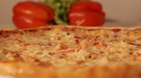 Pizza in slow motion Stock Footage 67860927