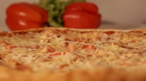Pizza in slow motion Stock Footage 67860948
