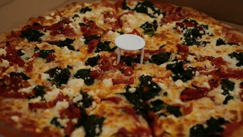 Pizza in slow motion. Stock Footage 110820907