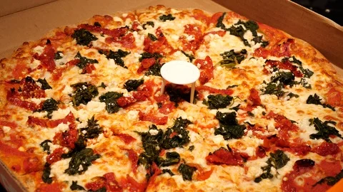 Pizza in slow motion. Stock Footage 110821028