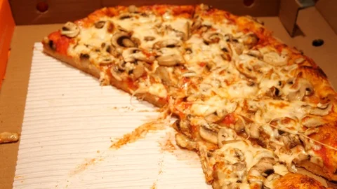 Pizza in slow motion. Stock Footage 110821311