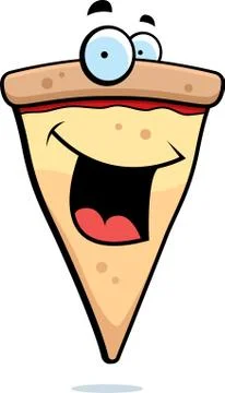 Pizza Smiling 스톡 일러스트