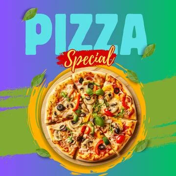 Pizza special offer Stock Illustration
