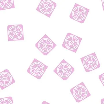 Pizza spinach glyph vector seamless pattern Stock Illustration