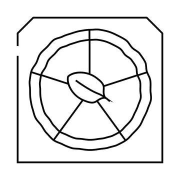 Pizza spinach line icon vector illustration Stock Illustration