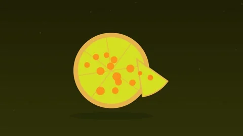Pizza spinning slice cheese toppings citrus food loop 스톡 동영상 342613051
