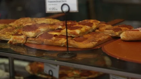 Pizza Stand Stock Footage 104778524