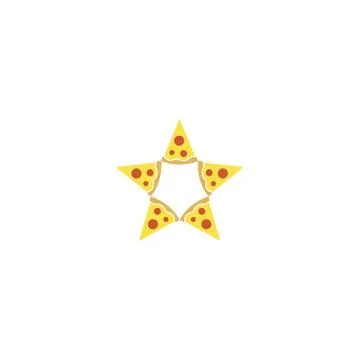 Pizza star Stock Illustration