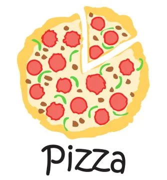 Pizza sticker Stock Illustration