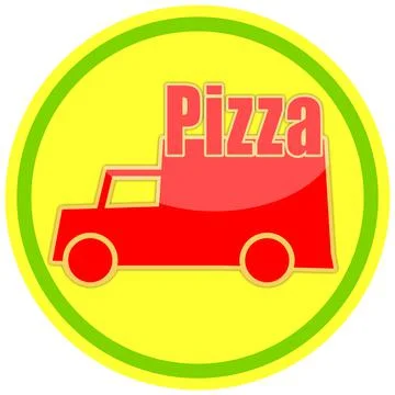Pizza sticker Stock Illustration