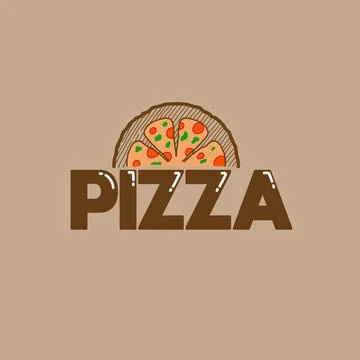 Pizza sun Logo Stock Illustration