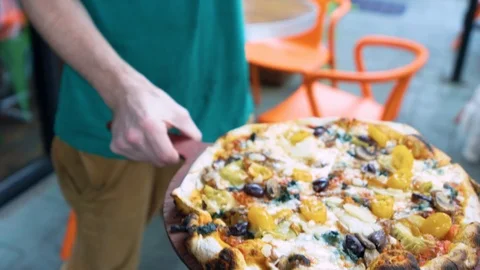 Pizza to Table Stock Footage 93805259