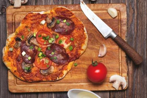 Pizza on the table Stock Photos