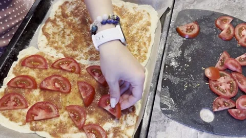 A pizza with tomato sauce Stock Footage 279299246