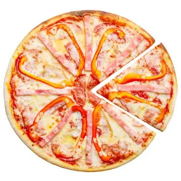 Pizza top view Stock Photos