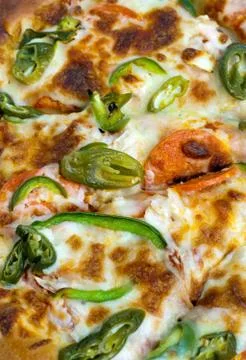 Pizza topping close up 写真素材