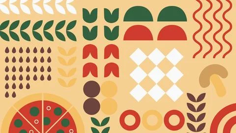 Pizza topping icon background Stock Illustration