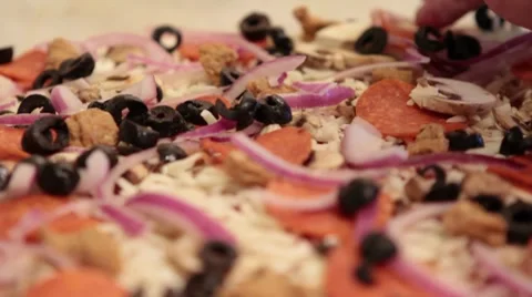 Pizza Toppings Stock Footage 8549178