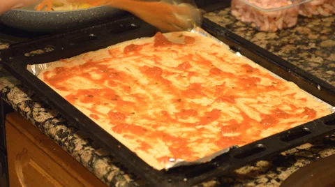 Pizza Toppings Stock Footage 55392531