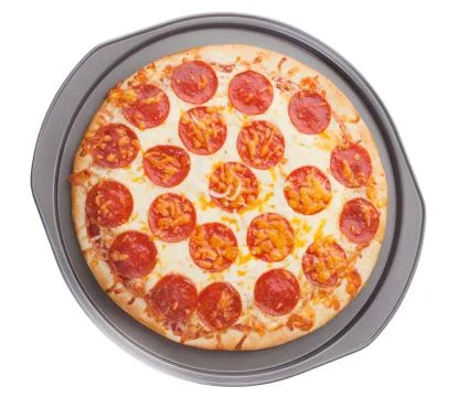 Pizza in tray Stock Photos