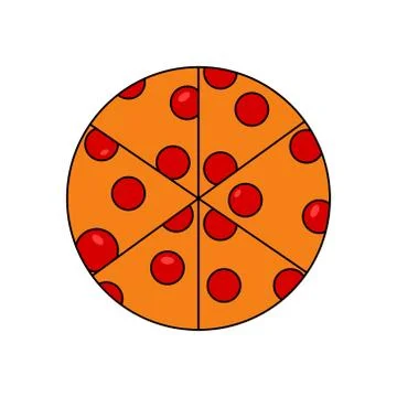 Pizza vector design template illustration Stock Illustration
