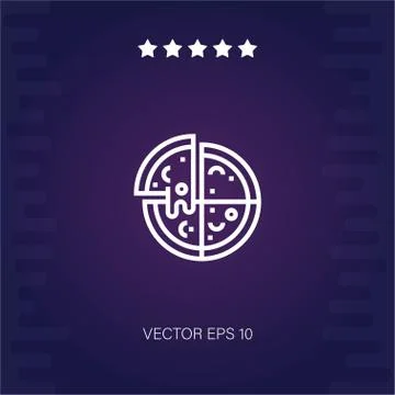 Pizza vector icon Stock Illustration