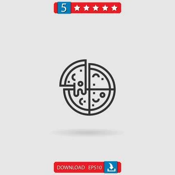 Pizza vector icon Stock Illustration