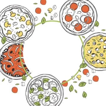 Pizza. Vector illustration. Stock Illustration