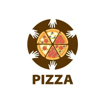 Pizza vector logo Stock Illustration