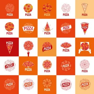 Pizza vector logo Stock Illustration